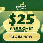 Two-Up Casino Monthly Bonus: 220% + 55 FS