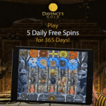 DaVinci's Gold Casino: 5 Free Spins for 365 Days
